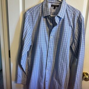 Banana Republic Blue Checkered Button-Down Shirt